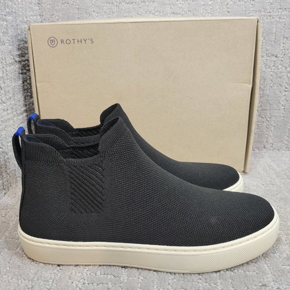 ROTHY'S The Chelsea Black Ankle Boots Women's Size 6, 7, 7.5, 9, 11 - Picture 2 of 10